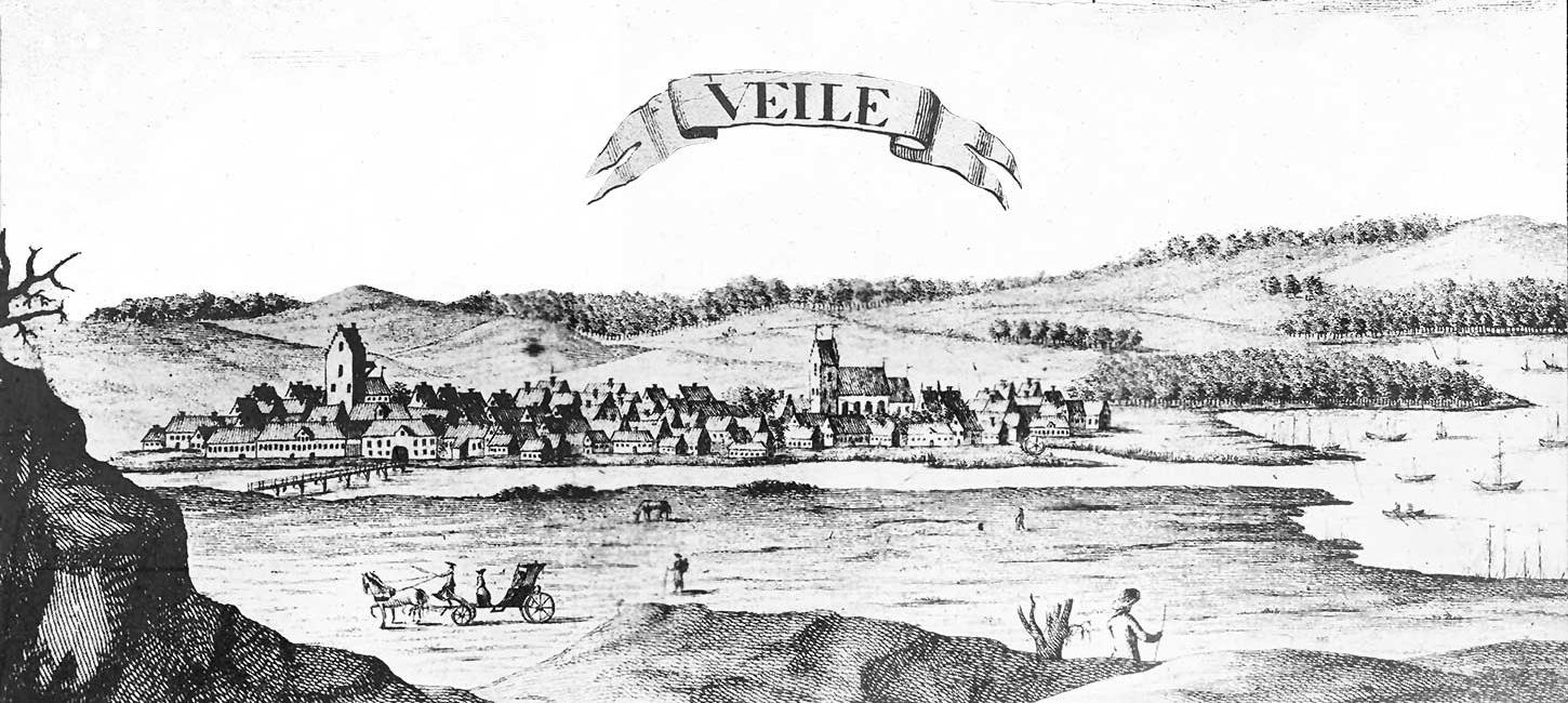 Vejle von Süden betrachtet, 1765-69