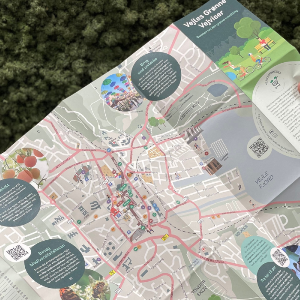 Die Karte zum Grünen Wegweiser von Vejle