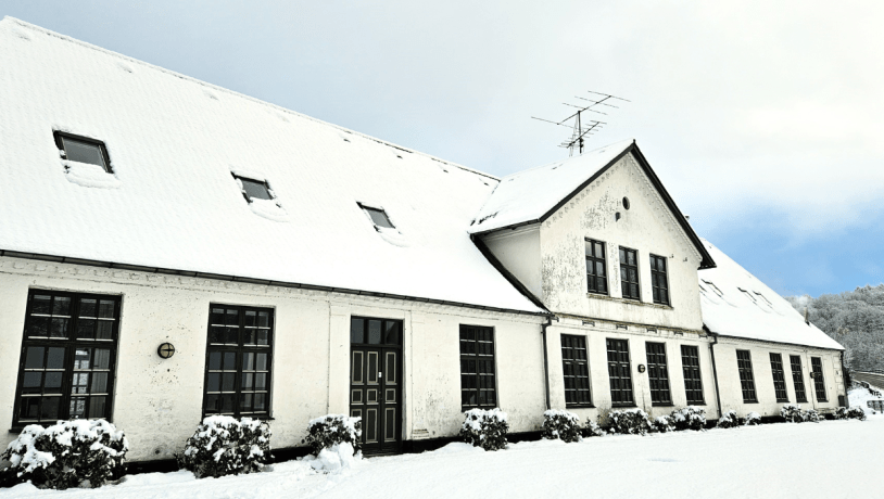 Vingsted Mølle im Schnee