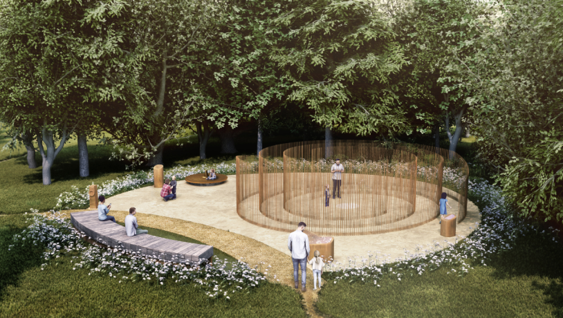 Visualisierung von Egtvedpigens Verden in Egtved bei Vejle vor der Eröffnung