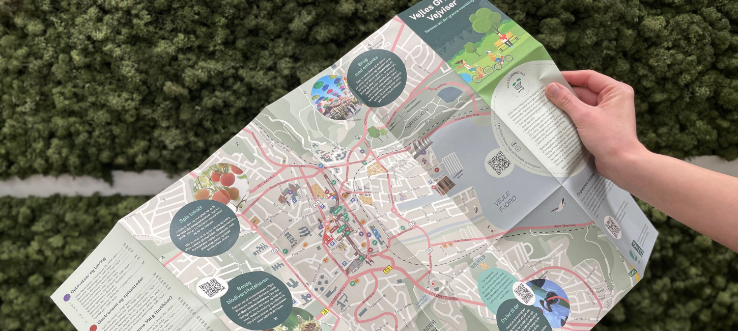 Die Karte zum Grünen Wegweiser von Vejle