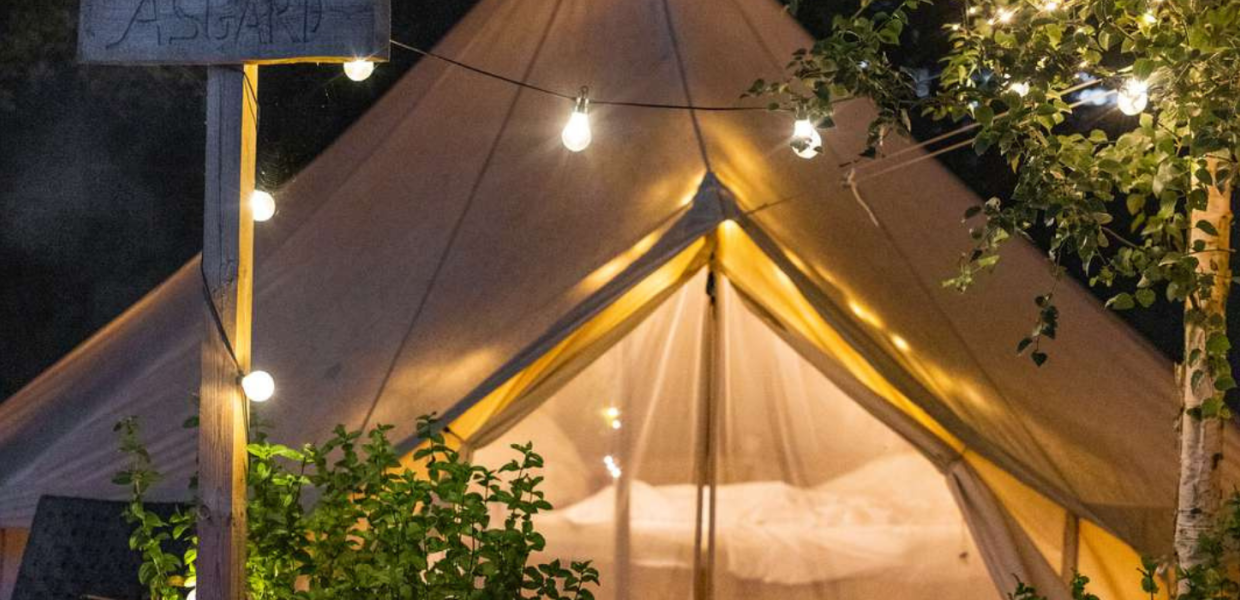 Glamping-telt ved Egtved Camping