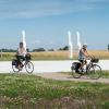 Mit dem Fahrrad zu die Jelling-Monumente