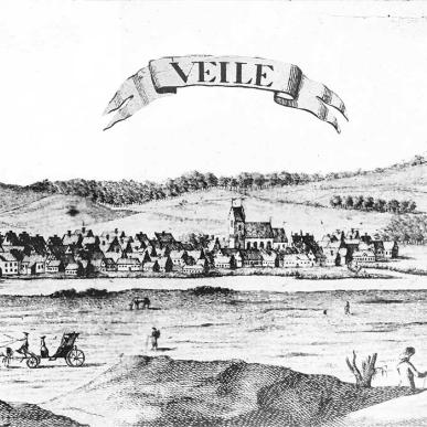 Vejle von Süden betrachtet, 1765-69