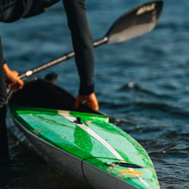 Auf dem Wasser mit einem Kajak in Vejle