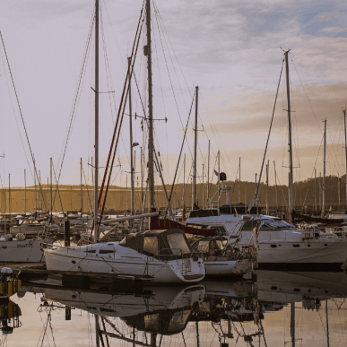 Sonnenaufgang am Vejle Marina