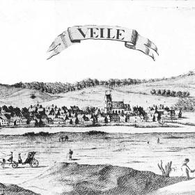 Vejle von Süden betrachtet, 1765-69