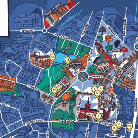 Karte zum Vejle-Skulpturenführer