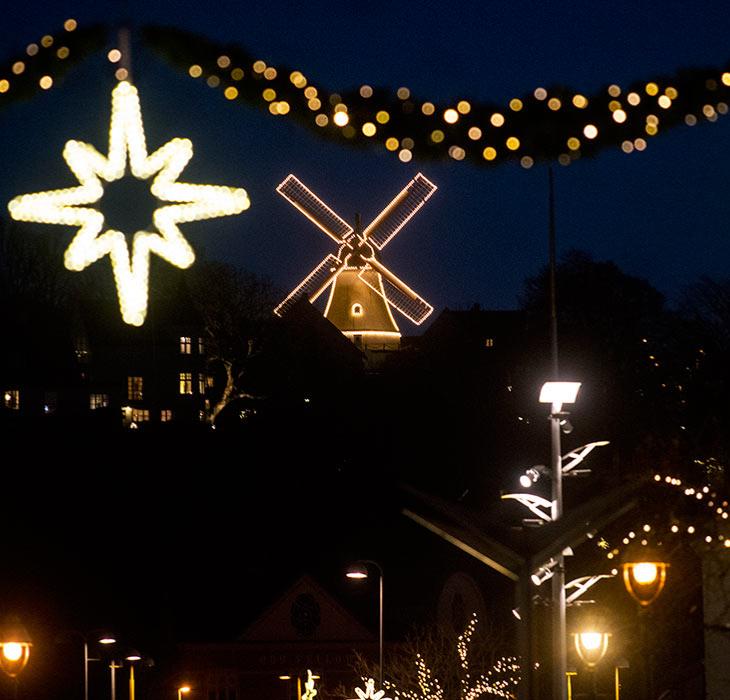  Weihnachtsbeleuchtung in der Fußgängerzone von Vejle